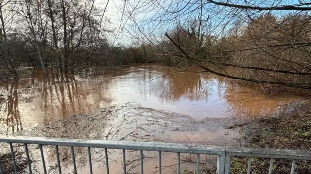 High water levels in Waterleaze, Taunton.