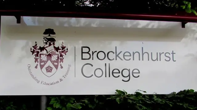 Brockenhurst College sign