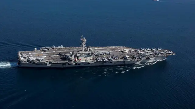 FIle picture of the US Navy aircraft carrier USS Abraham Lincoln