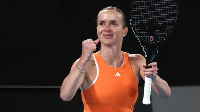 Elina Svitolina celebrates