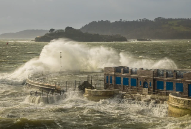 Stormy seas in Plymouth