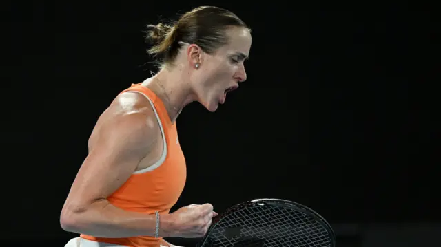Elina Svitolina reacts