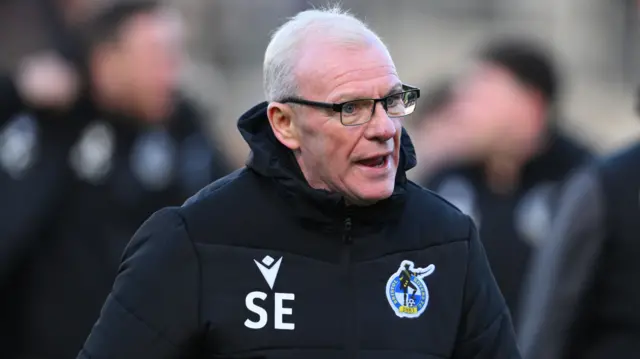 Bristol Rovers boss Steve Evans during the League Two match against Colchester United