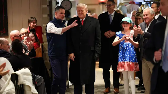 Trump speaks with supporters in Iowa