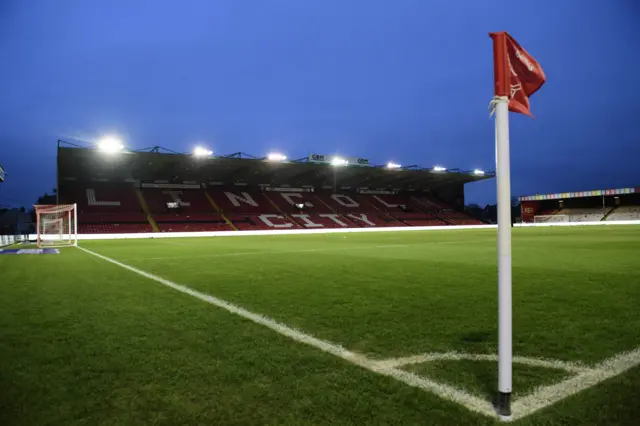 Lincoln City's LNER Stadium before kick-off against Bradford