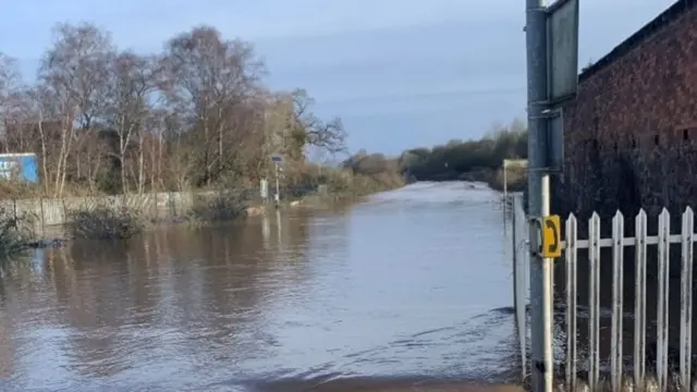 Flooding in Hele in Devon
