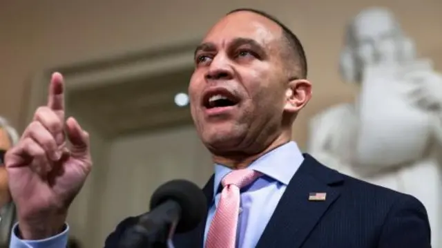 Hakeem Jeffries speaking in Congress earlier this month
