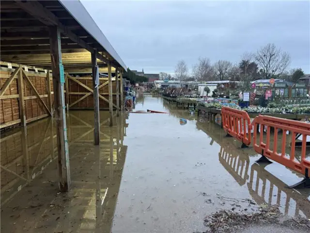 A flooded Groves nursery in Bridport