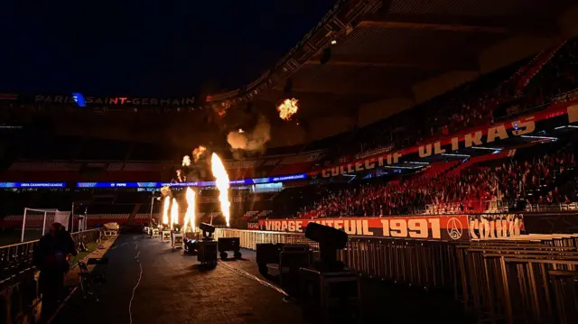 The Parc des Princes before Paris St-Germain's game against Newcastle United on 28 January, 2026