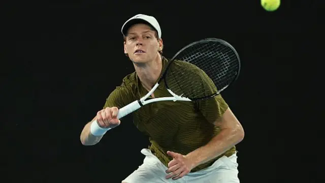 Jannik Sinner in action