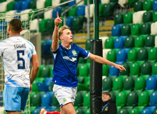 Isaac Baird celebrats