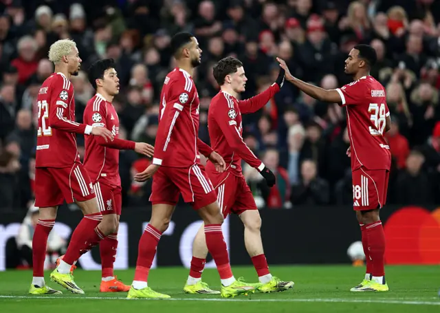 Florian Wirtz of Liverpool celebrates