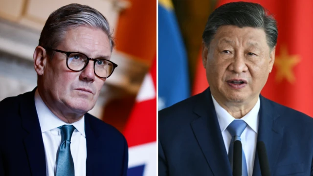 Prime minister Keir Starmer and Chinse President Xi Jinping