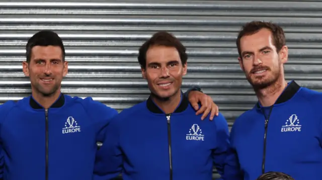 Novak Djokovic, Rafael Nadal and Andy Murray