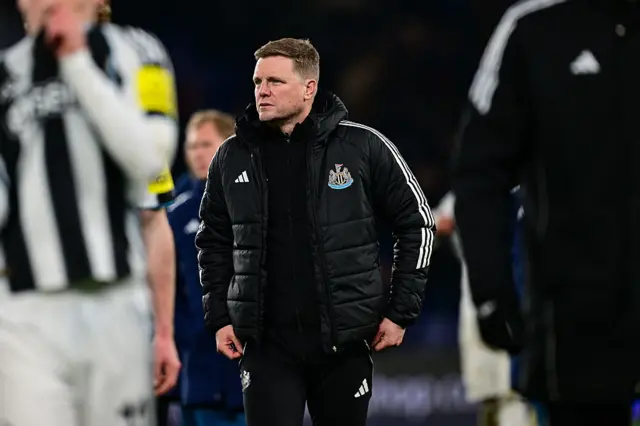Newcastle United Head Coach Eddie Howe following the UEFA Champions League 2025/26 League Phase MD8 match between Paris Saint-Germain and Newcastle United FC at Parc des Princes