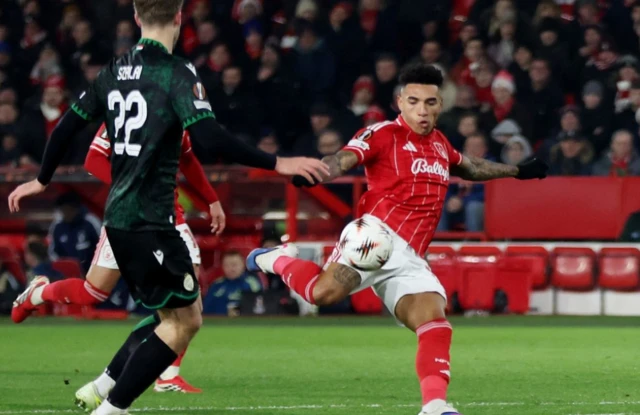 Nottingham Forest's Igor Jesus scores their third goal