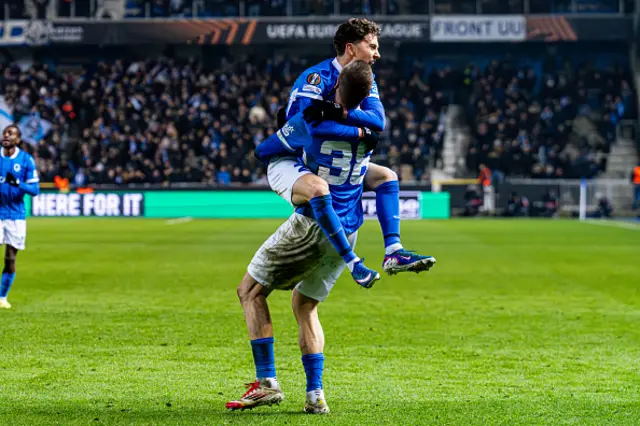 Konstantinos Karetsas of KRC Genk celebrates