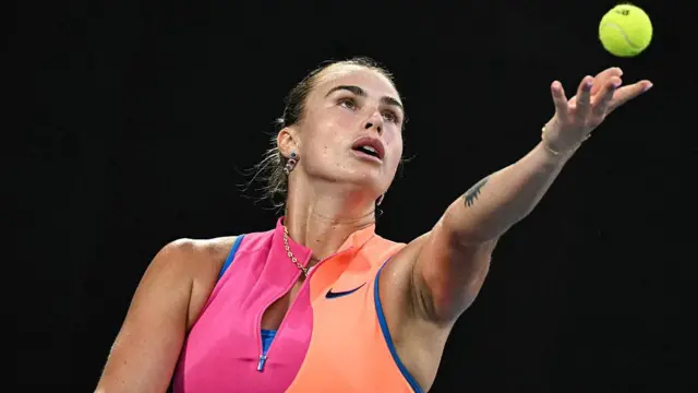 Aryna Sabalenka in action