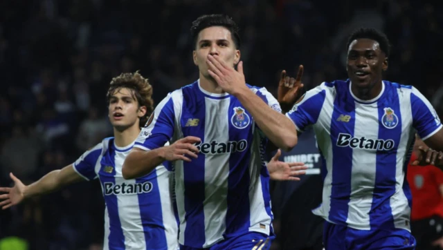 FC Porto's Francisco Moura celebrates scoring
