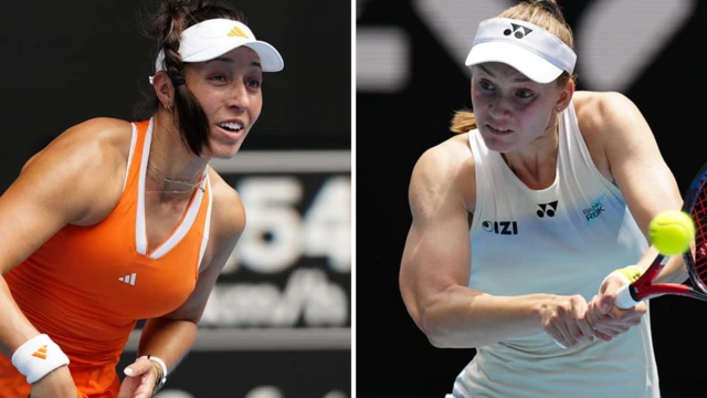 Jessica Pegula and Elena Rybakina in action