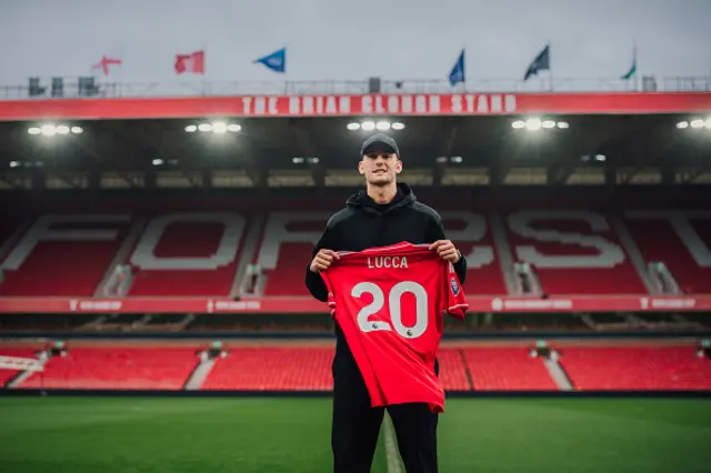 Nottingham Forest unveil their new signing Lorenzo Lucca