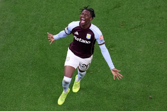 Jamaldeen Jimoh-Aloba of Aston Villa celebrates