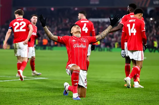 Igor Jesus of Nottingham Forest celebrates