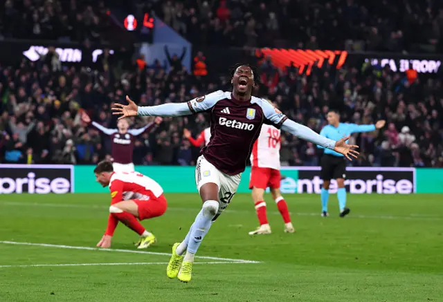Jamaldeen Jimoh-Aloba of Aston Villa celebrates