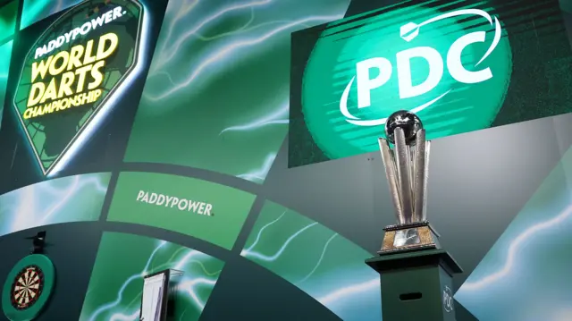 Sid Waddell Trophy on stage