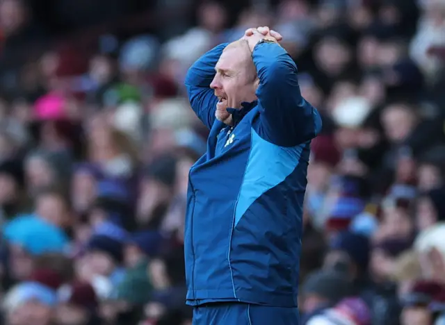 Nottingham Forest manager Sean Dyche reacts