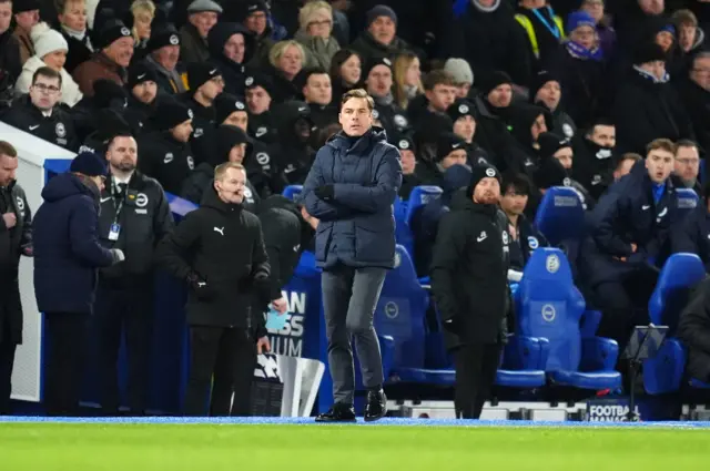 Burnley manager Scott Parker on the touchline