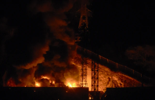 Một vụ nổ ở Caracas, Venezuela.