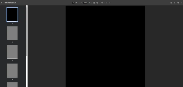 A document that is completely blacked out.