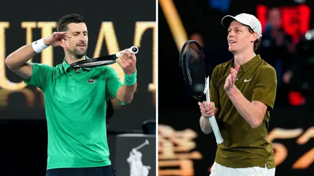 Novak Djokovic and Jannik Sinner