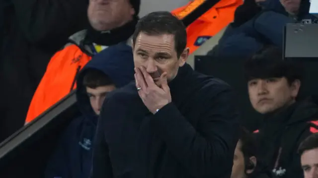 Frank Lampard looks pensive on the Coventry sideline