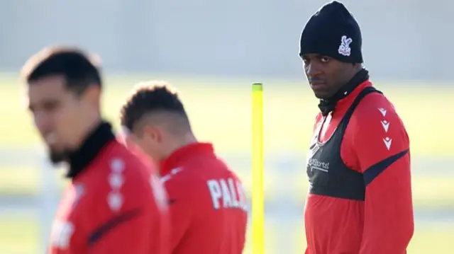 Jean-Philippe Mateta of Crystal Palace looks on