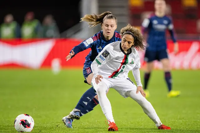 Sanaa Mssoudy of AS FAR Rabat during the FIFA Women's Champions Cup 2026 Semi Final match between Arsenal Women FC and AS FAR