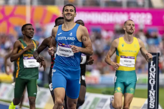 800m athlete Guy Learmonth in action for Scotland at Birmingham 2022