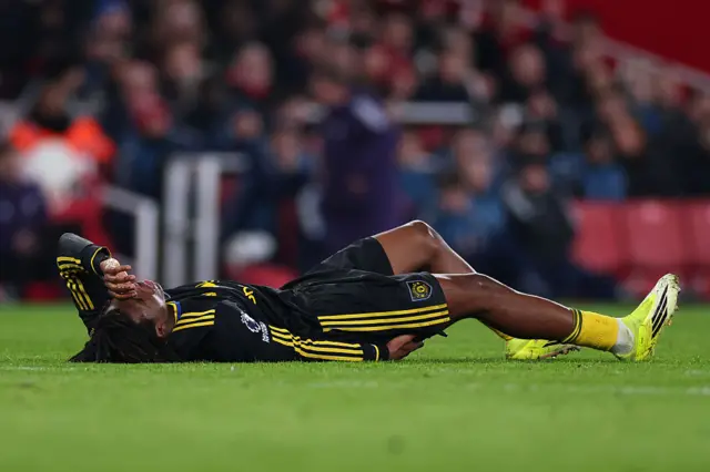 Patrick Dorgu of Manchester United injured