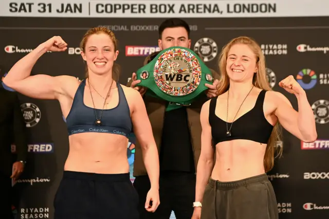 Fran Hennessy and Ellie Bouttell pose for pictures
