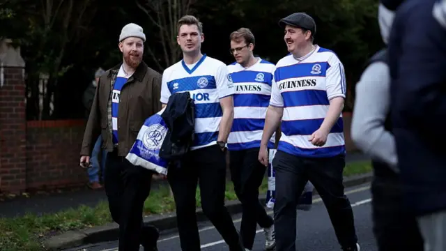 QPR fans on their way to Loftus Road