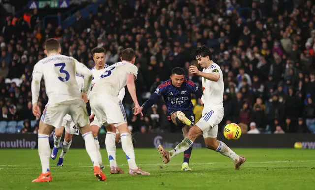Jesus curls in the fourth goal