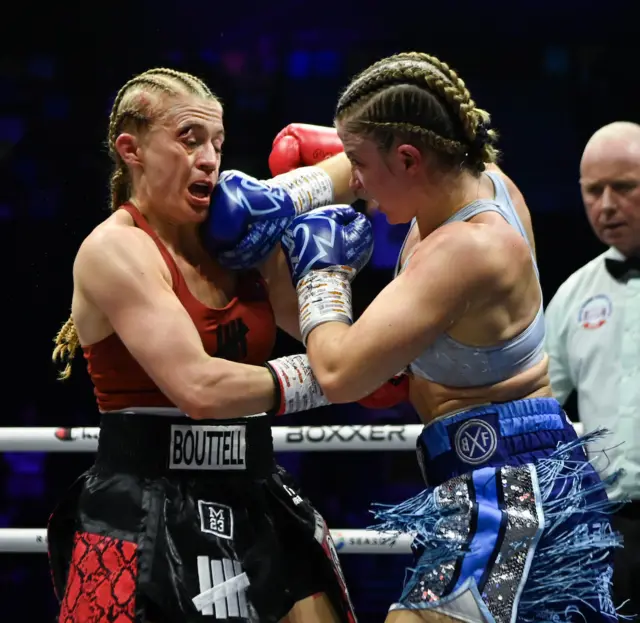 Ellie Bouttell and Fran Hennessy punching