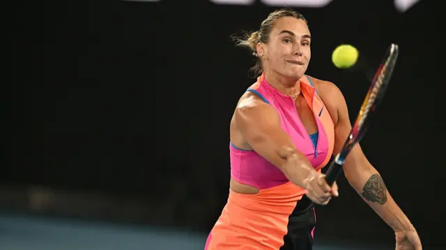 Aryna Sabalenka in action