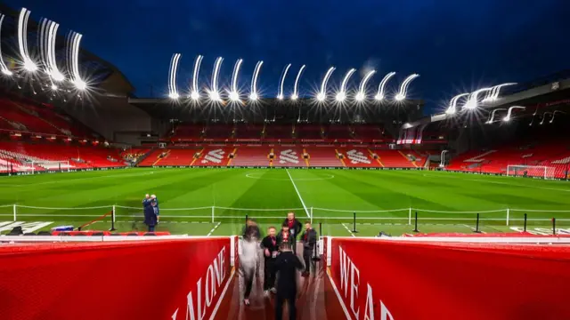 A general view of Anfield before Liverpool's game against Newcastle United on 31 January, 2026