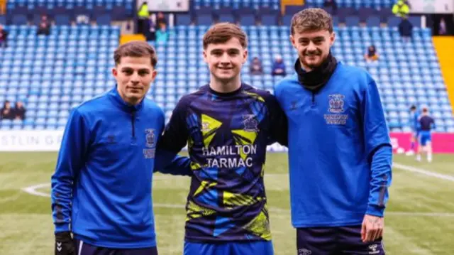 New Kilmarnock signings Nicky Clescenco, Findlay Curtis and Joe Hugill