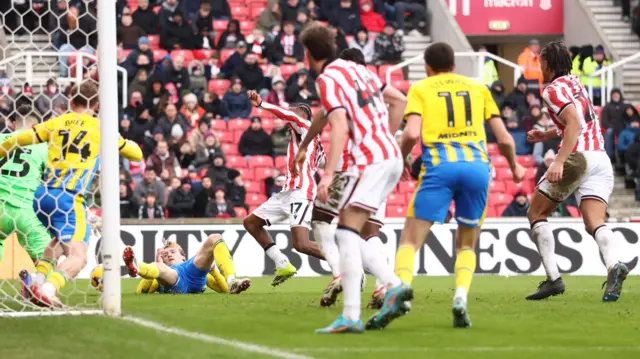 Flynn Downes bundles in Southampton's second against Stoke