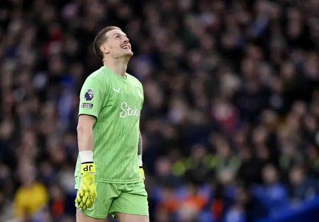 Jordan Pickford reacts