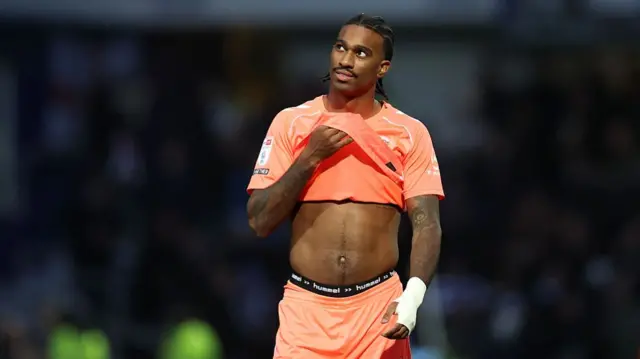 Coventry striker Haji Wright looks to the sky at Loftus Road