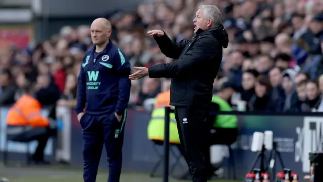 Millwall boss Alex Neil and opposite number Chris Wilder
